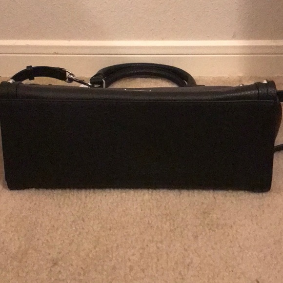 NWT Rebecca Minkoff Madison MD satchel in black leather top handle strap - Picture 4 of 6